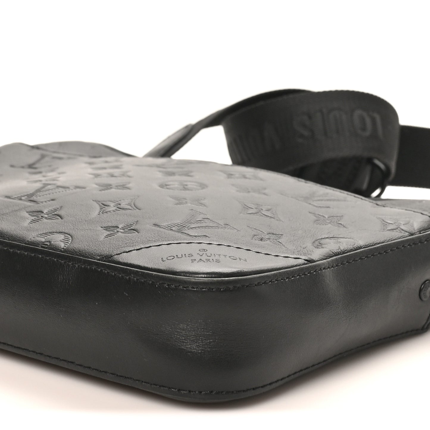Calfskin Monogram Shadow Duo Messenger Black