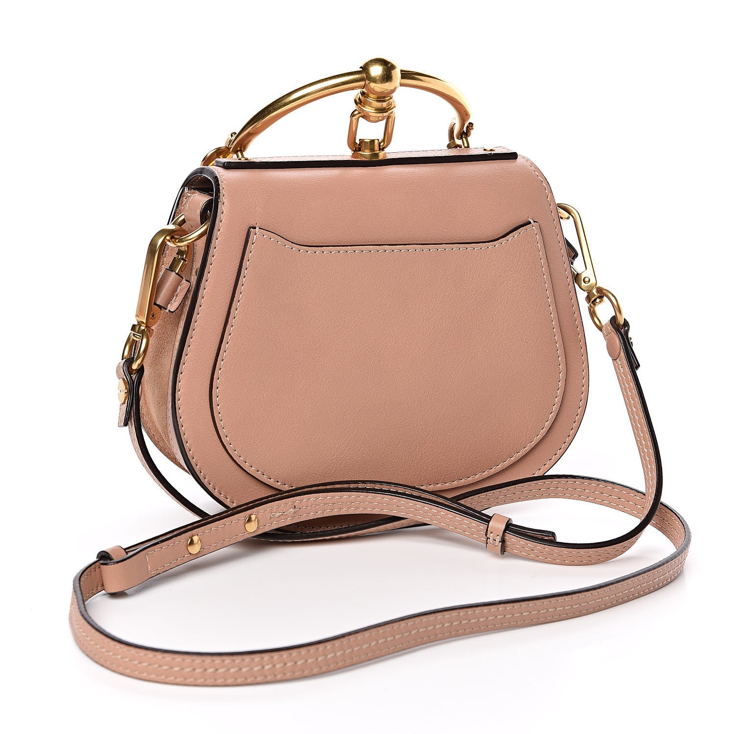 Chloe Calfskin Suede Small Nile Bracelet Bag Biscotti Beige 3 of 9