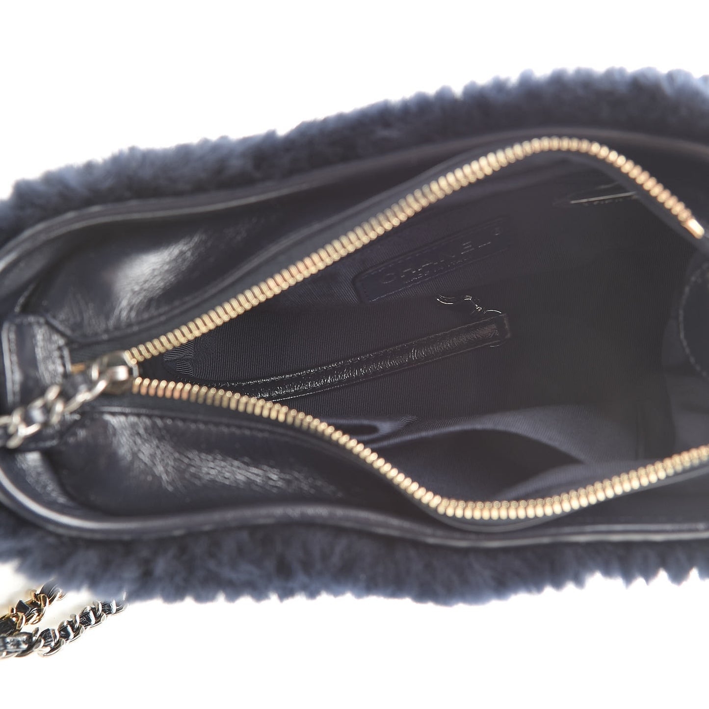 Shearling Small Gabrielle Hobo Navy