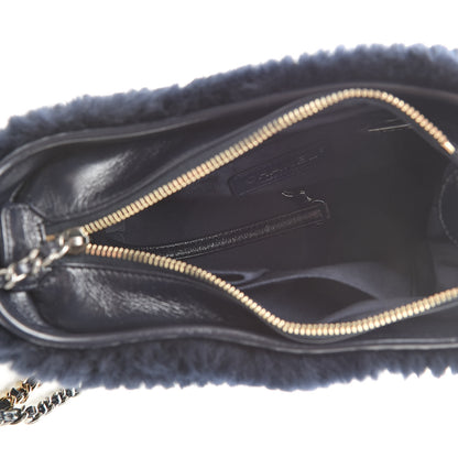Chanel Shearling Small Gabrielle Hobo Navy 4 of 9