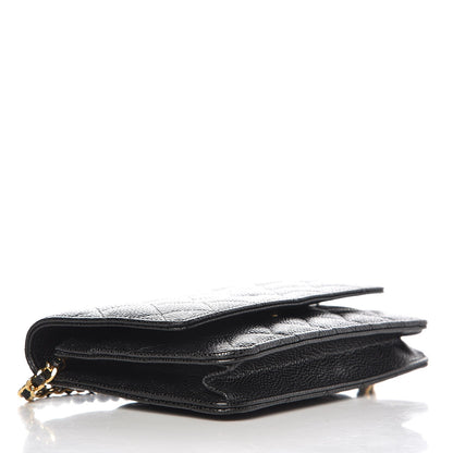 Chanel Caviar Quilted Wallet On Chain WOC Black 4 of 9