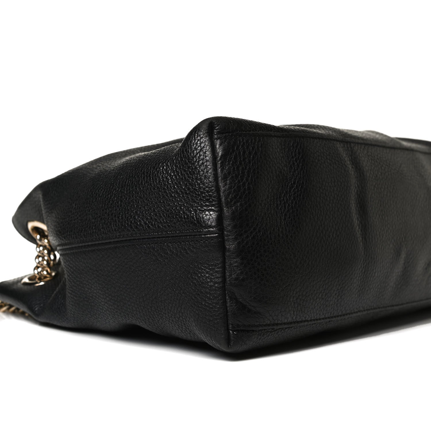 Gucci Pebbled Calfskin Medium Soho Chain Shoulder Bag Black 10 of 18