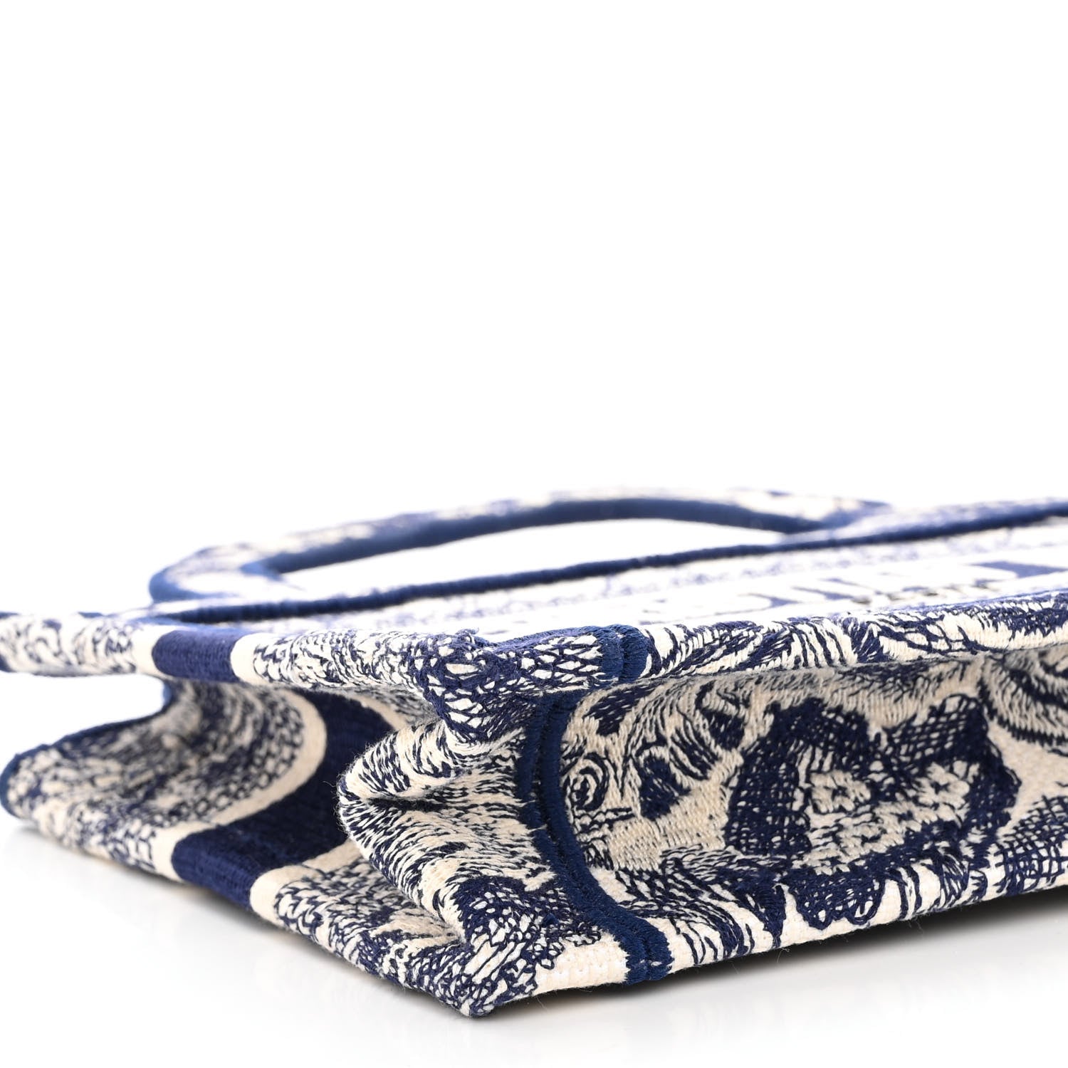 Christian Dior Canvas Embroidered Mini Toile De Jouy Book Tote Blue 8 of 9