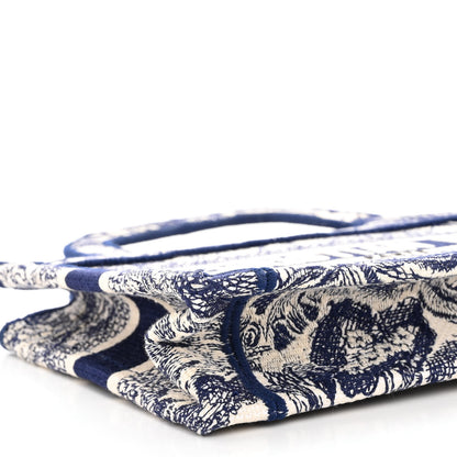 Christian Dior Canvas Embroidered Mini Toile De Jouy Book Tote Blue 8 of 9