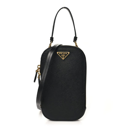 Prada Saffiano Mini Crossbody Bag Black 1 of 11