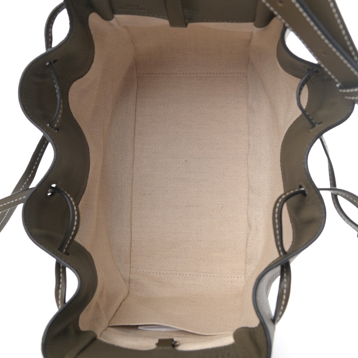 Calfskin Small Hammock Shoulder Bag Khaki Green