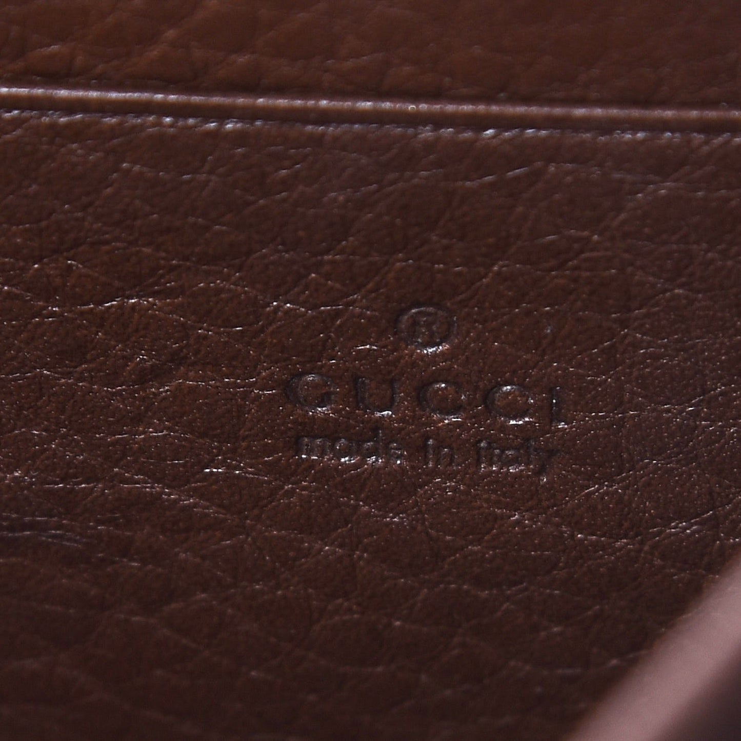Cellarius Calfskin GG Marmont Chain Wallet Nut Brown