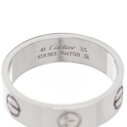 Cartier 18K White Gold 5.5mm LOVE Ring 55 7.25 4 of 4