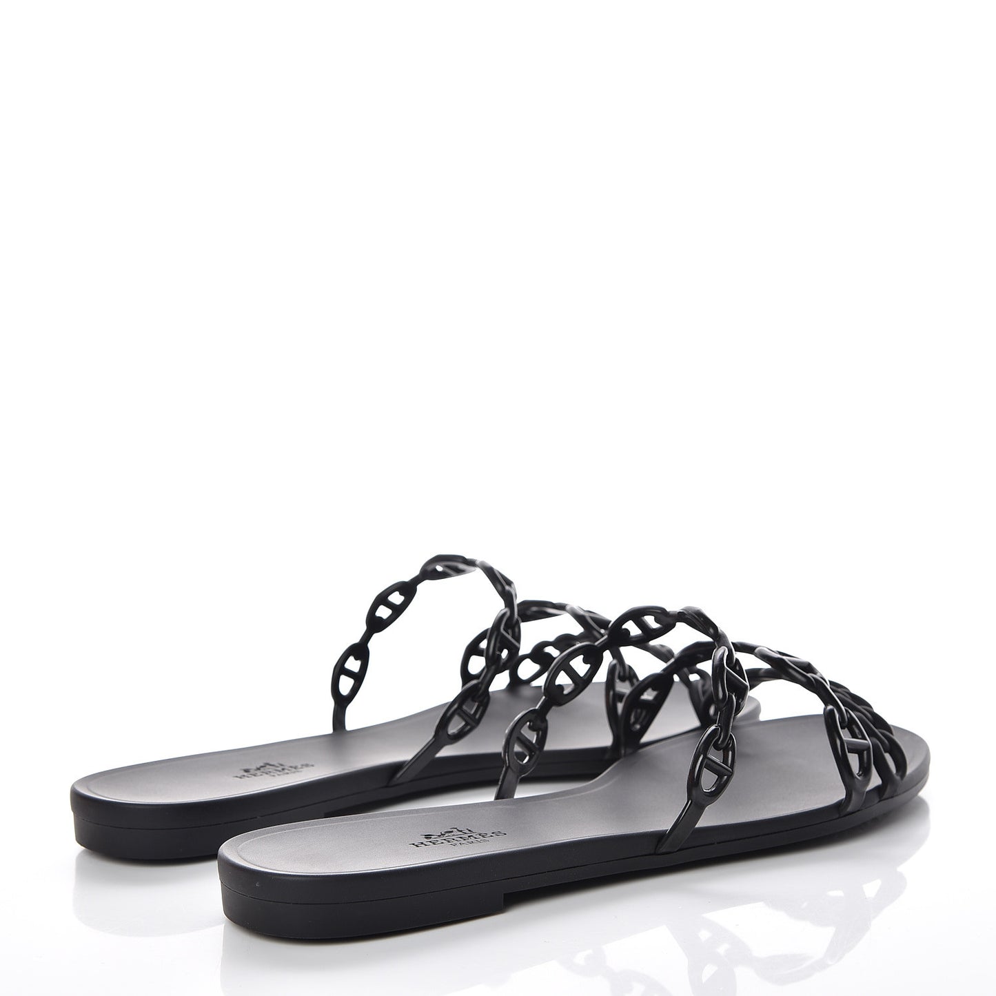 Rubber Chaine d'Ancre Rivage Sandals 40 Black