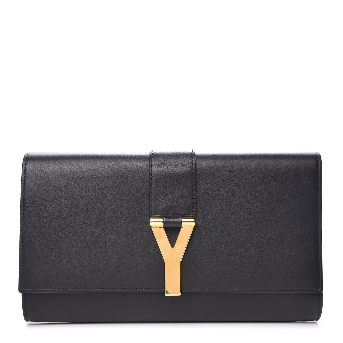 Calfskin Classic Y Ligne Clutch Black