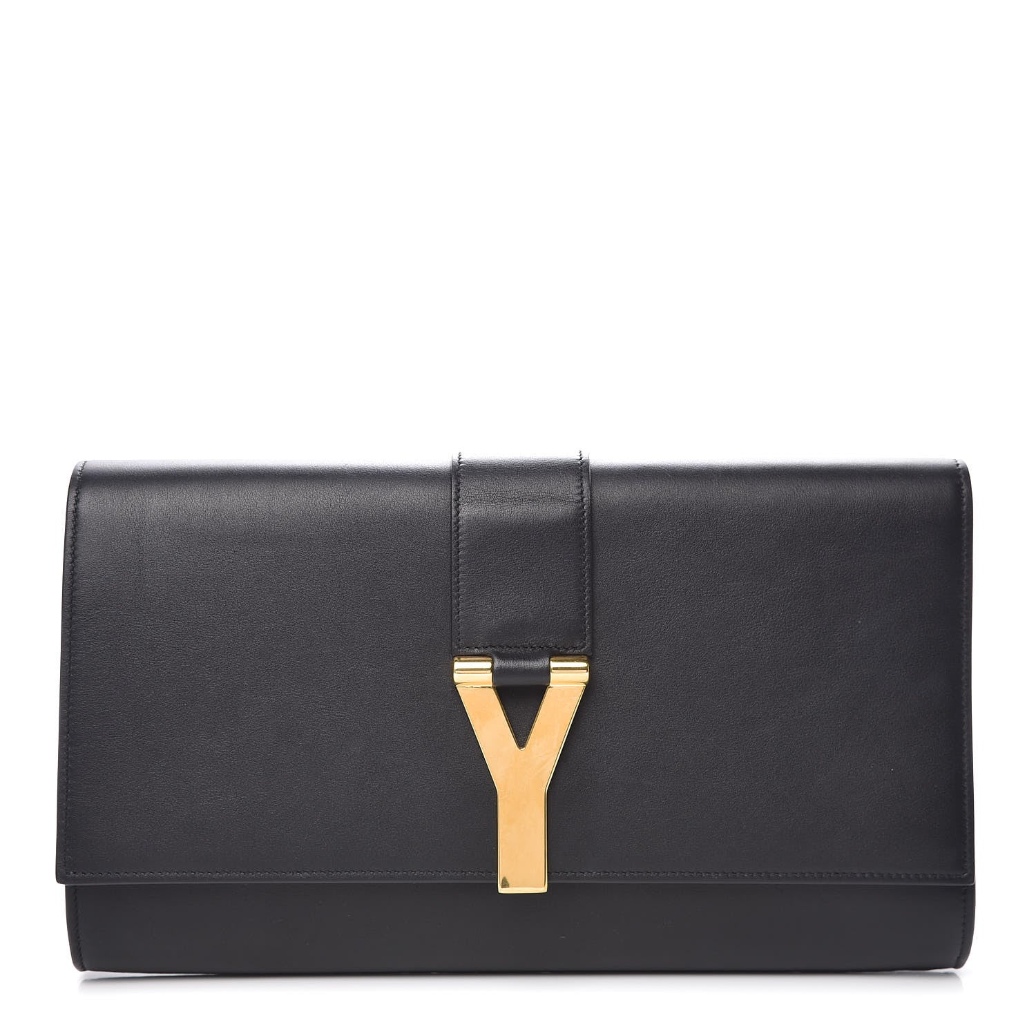 Saint Laurent Calfskin Classic Y Ligne Clutch Black 1 of 9