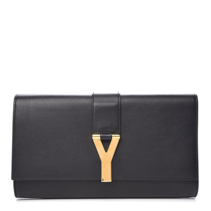 Saint Laurent Calfskin Classic Y Ligne Clutch Black 1 of 9