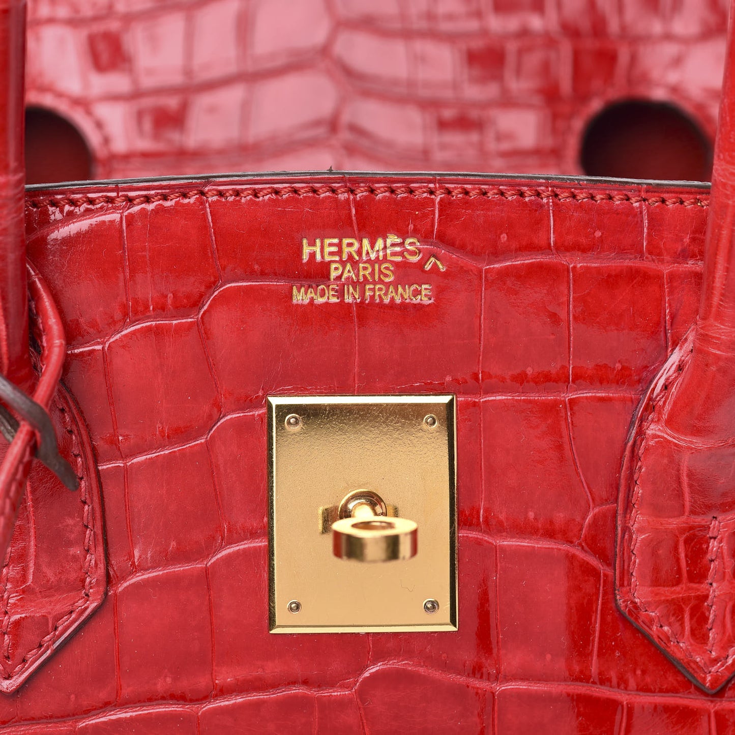 Shiny Porosus Crocodile Birkin 35 Braise