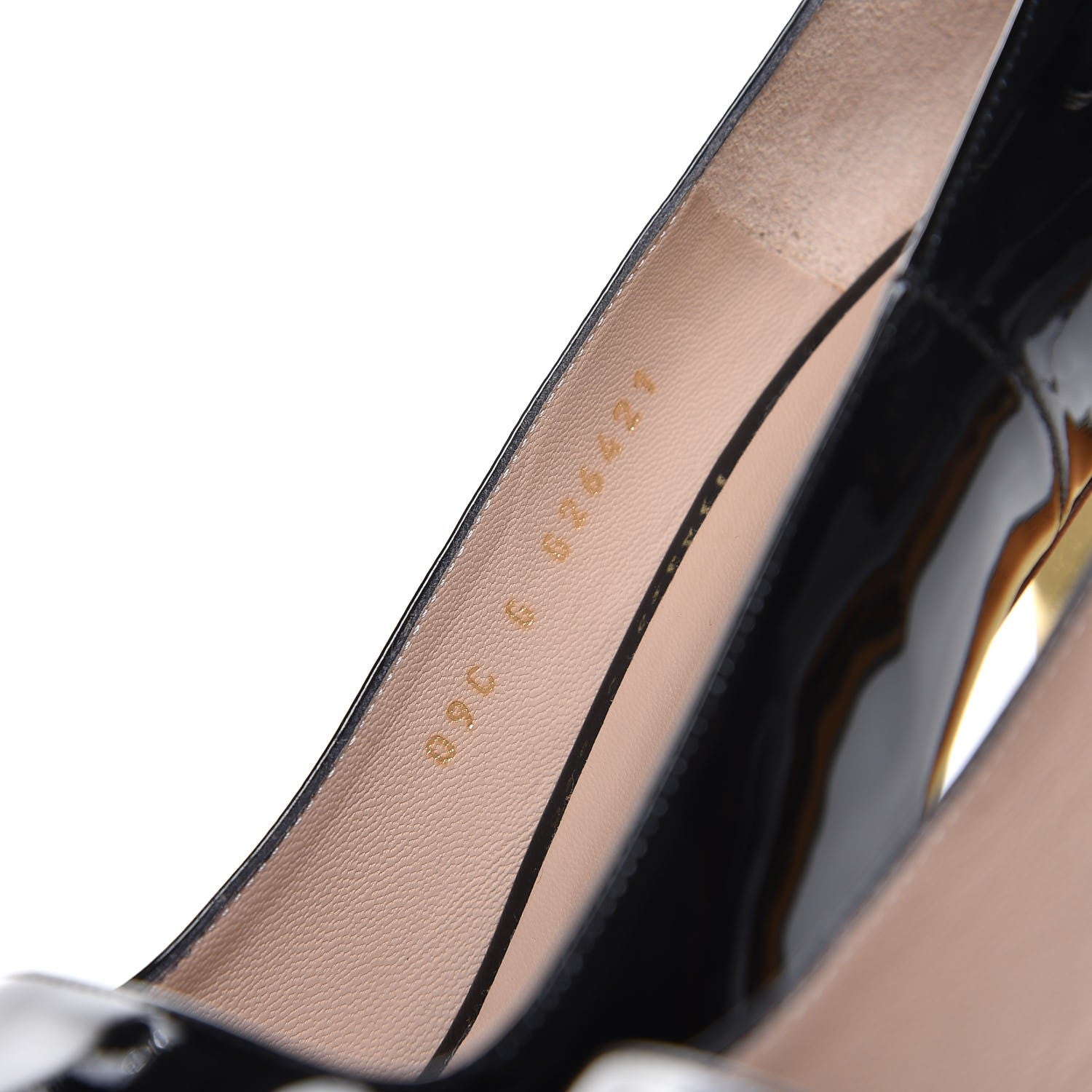 Chanel Patent Peep Toe CC Pumps 38.5 Black 7 of 12