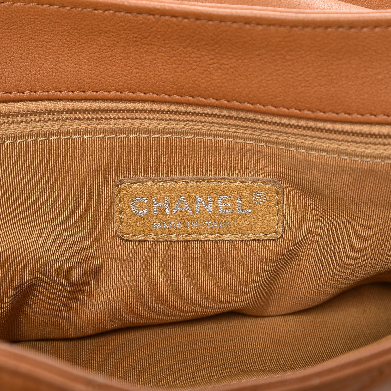 Chanel Washed Lambskin Chain Around Maxi Flap Bag Dark Beige 6 of 18