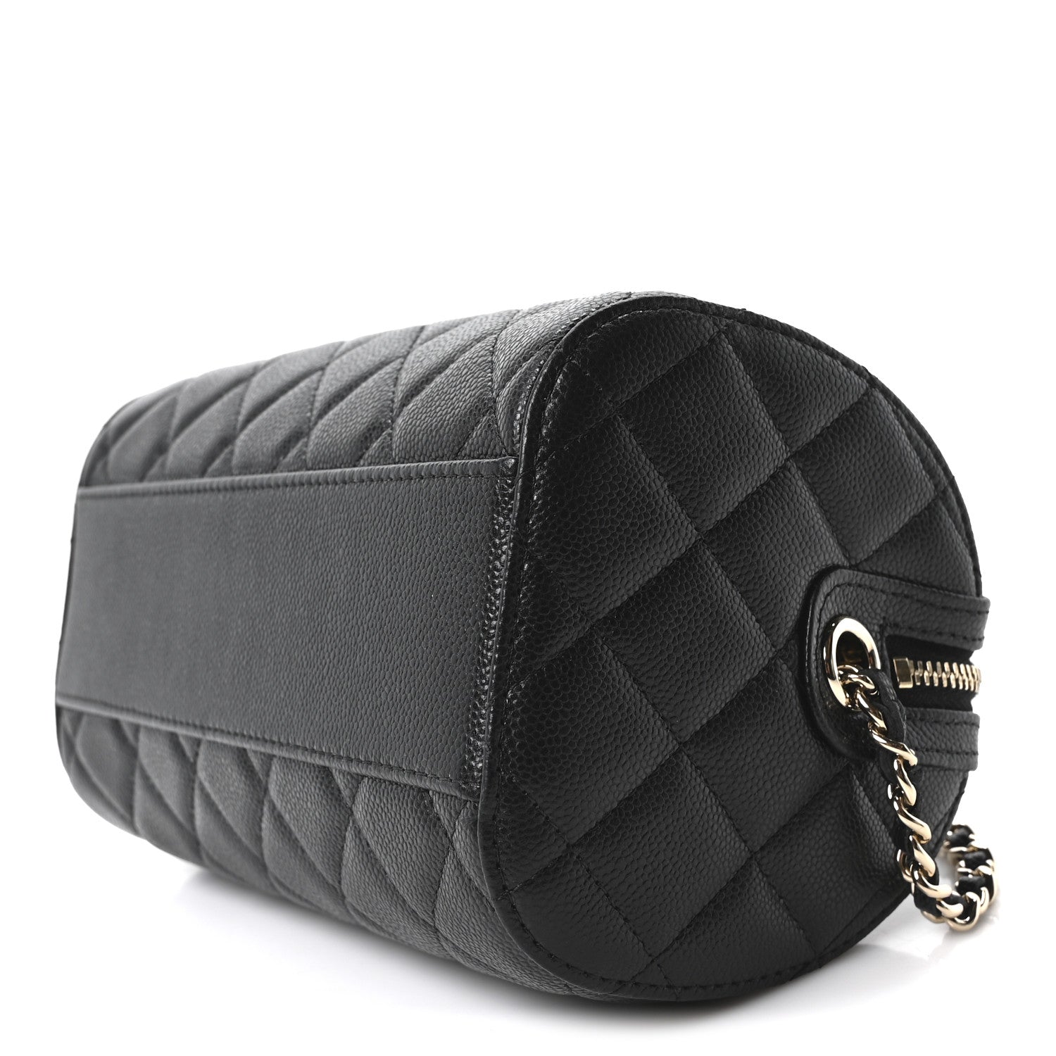 Chanel Caviar Quilted Barrel Purse With Chain  Black 10 of 11