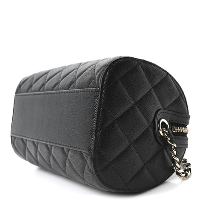 Chanel Caviar Quilted Barrel Purse With Chain  Black 10 of 11