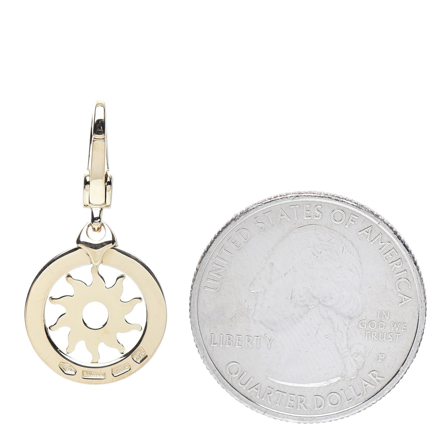 Bulgari 18K Yellow Gold Tondo Sole Charm Pendant 2 of 3