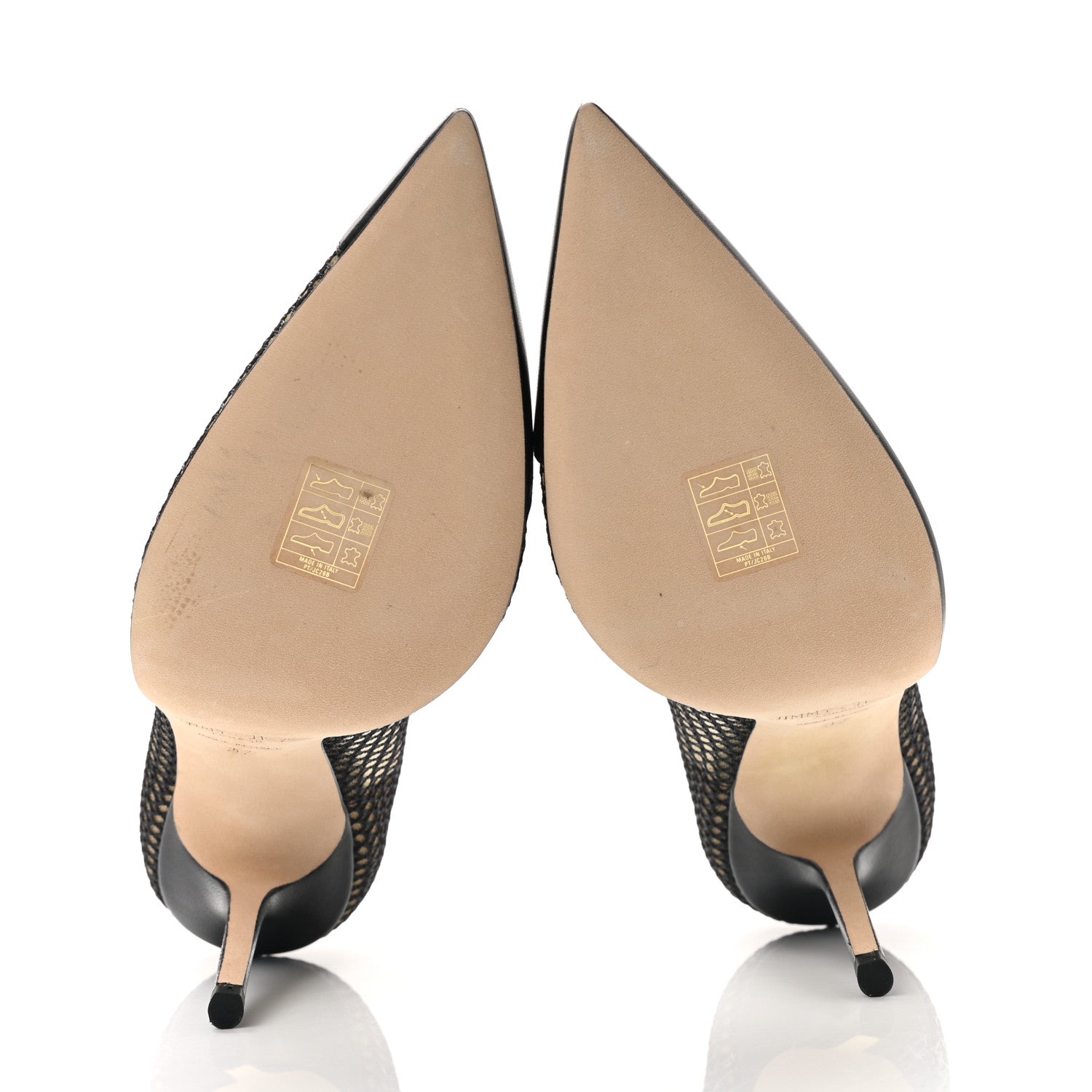 Jimmy Choo Mesh Calfskin Love 100 Pumps 37 Black 6 of 8