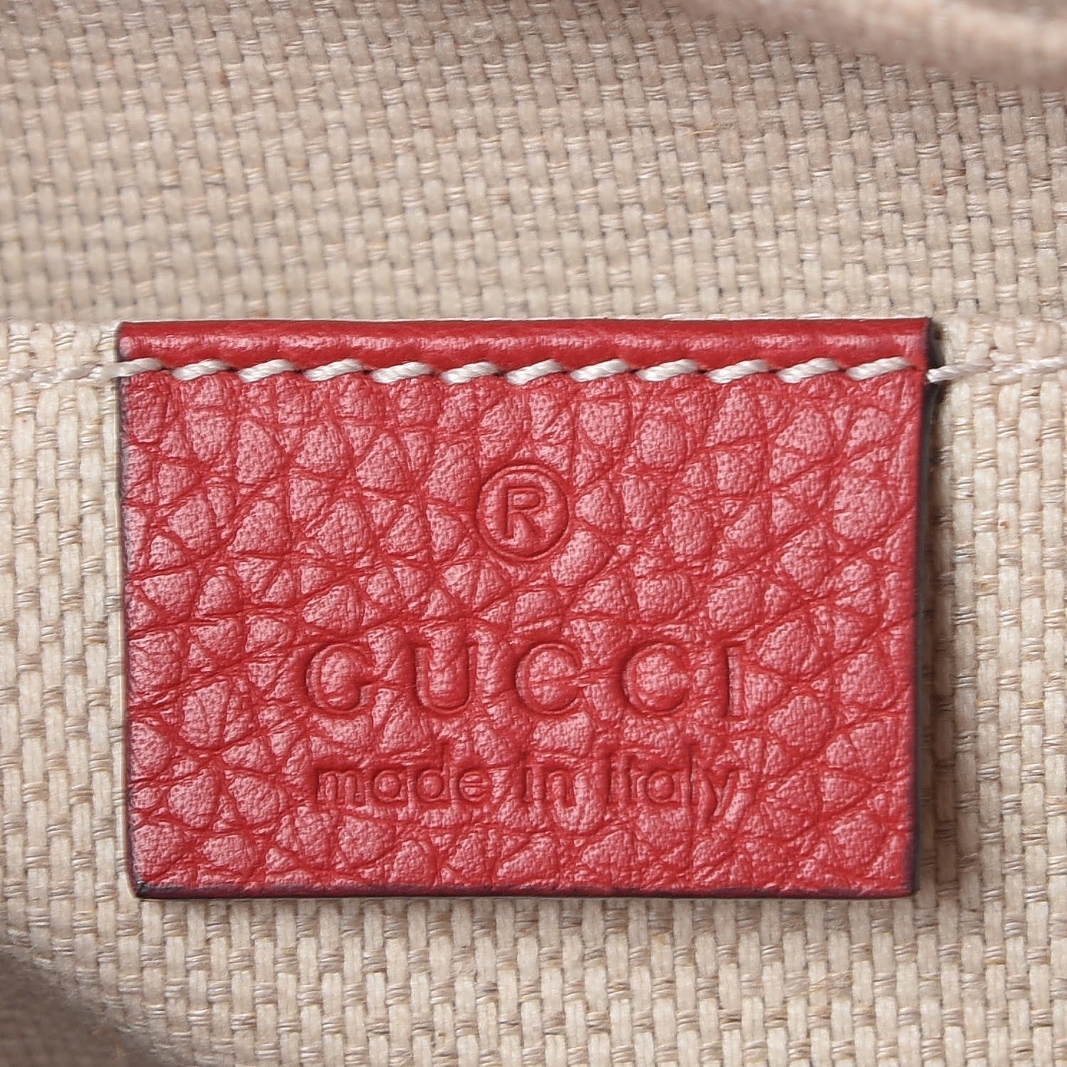Gucci Pebbled Calfskin Small Soho Disco Bag Vibrant Red 6 of 8