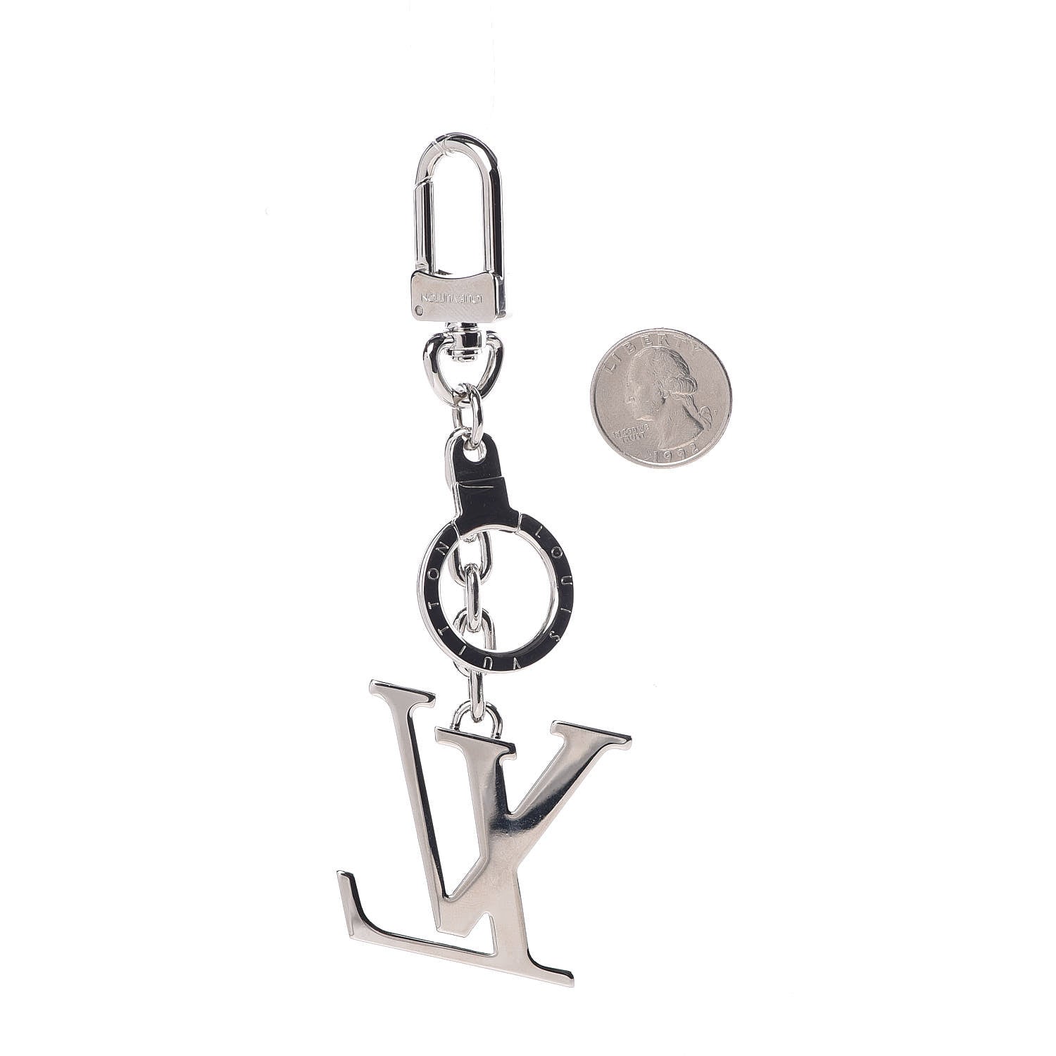 Louis Vuitton LV Facettes Bag Charm Key Holder Silver 2 of 2
