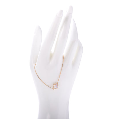 Van Cleef & Arpels 18K Yellow Gold Mother of Pearl Sweet Alhambra Bracelet 2 of 5