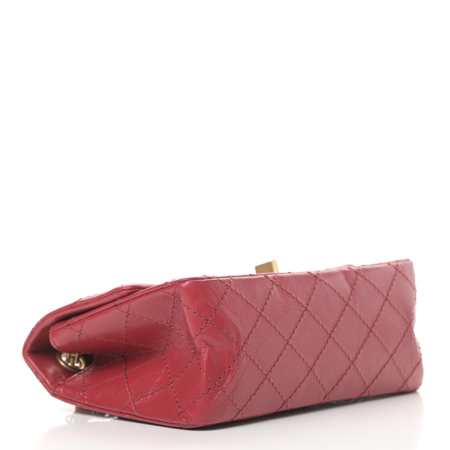 Aged Calfskin Quilted 2.55 Reissue Mini Flap Red