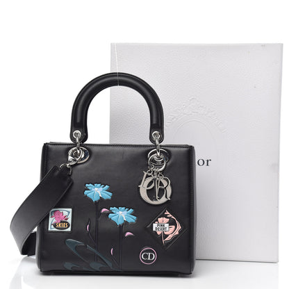 Christian Dior Calfskin Paradise Medium Lady Dior Black 13 of 13