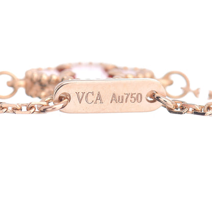 Van Cleef & Arpels 18K Rose Gold Carnelian Sweet Alhambra Bracelet 4 of 5