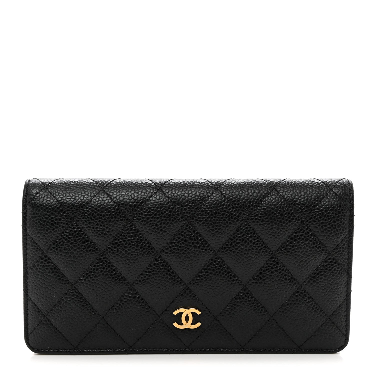 Chanel Caviar Quilted Yen Wallet Black 1 of 9