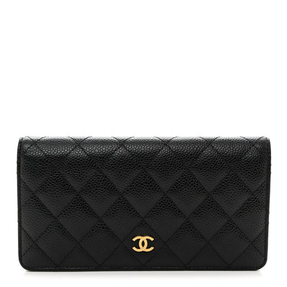 Chanel Caviar Quilted Yen Wallet Black 1 of 9