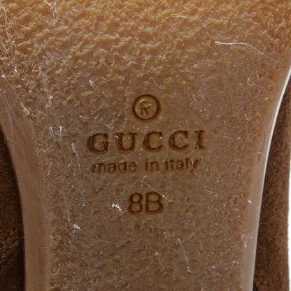 Gucci Suede Buckle Ankle Boots Boots 8 Brown 6 of 10