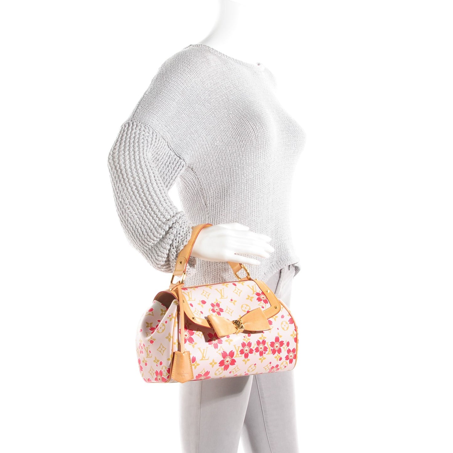 Monogram Cherry Blossom Sac Retro Bag Red