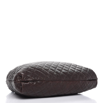 Chanel Distressed Glazed Caviar Quilted Large Elastic Tote Brown 4 of 7