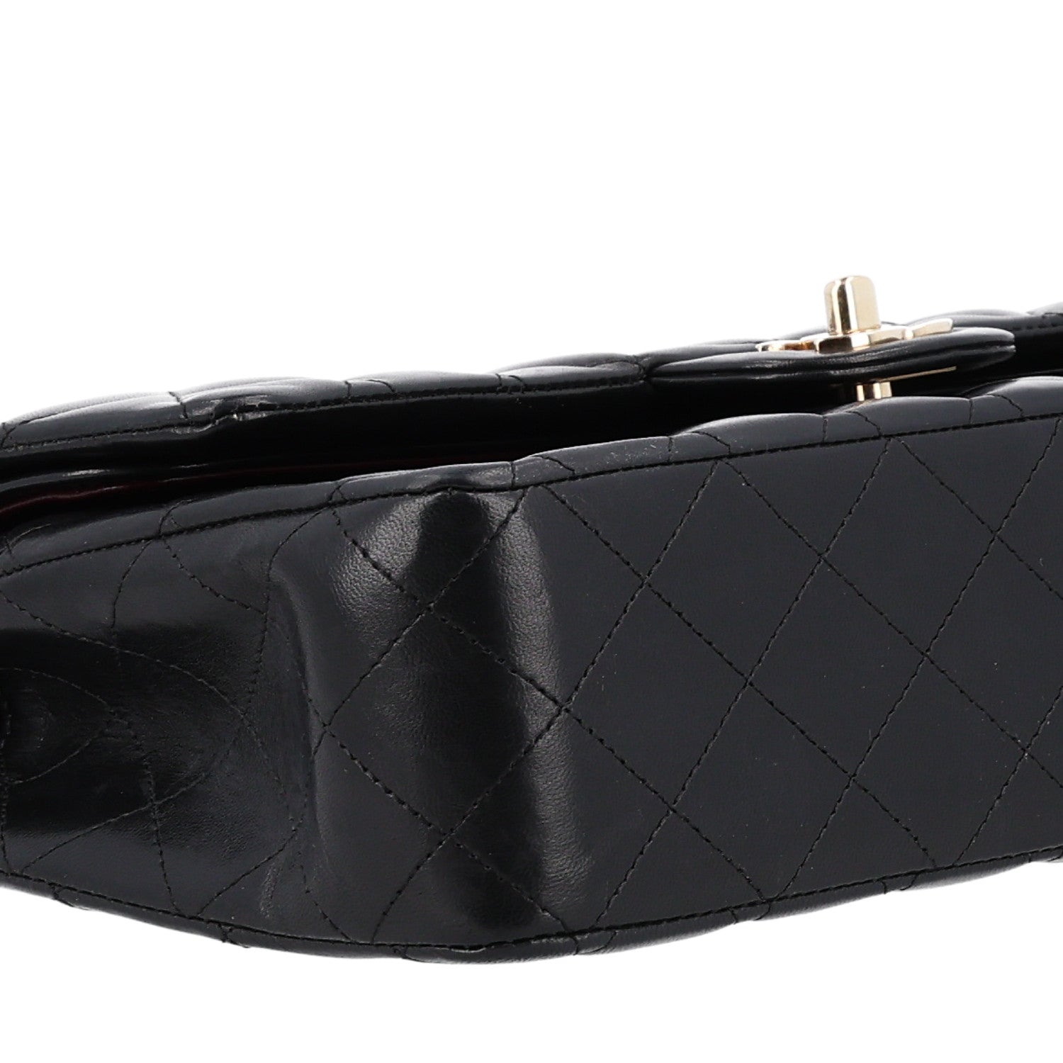 Chanel Lambskin Quilted Medium Double Flap Black 10 of 11