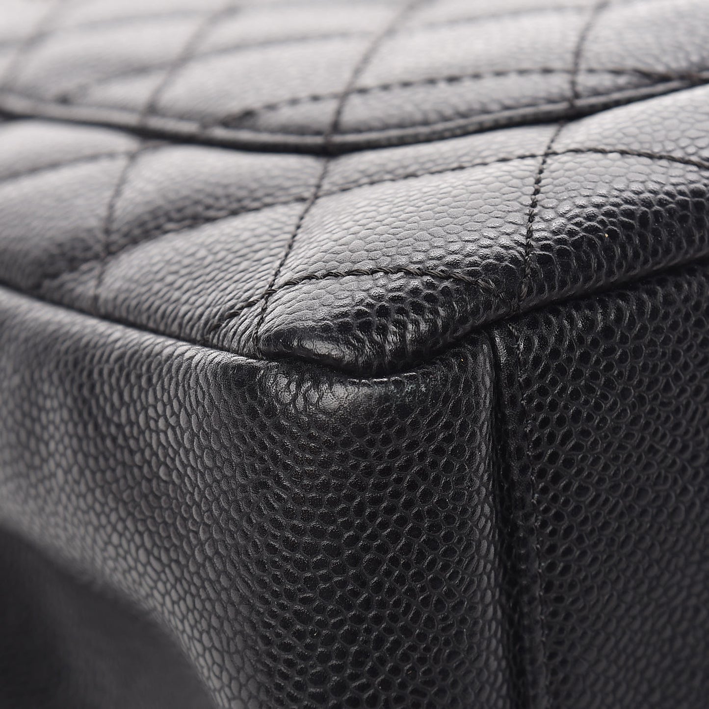Caviar Quilted Grand Shopping Tote GST Black