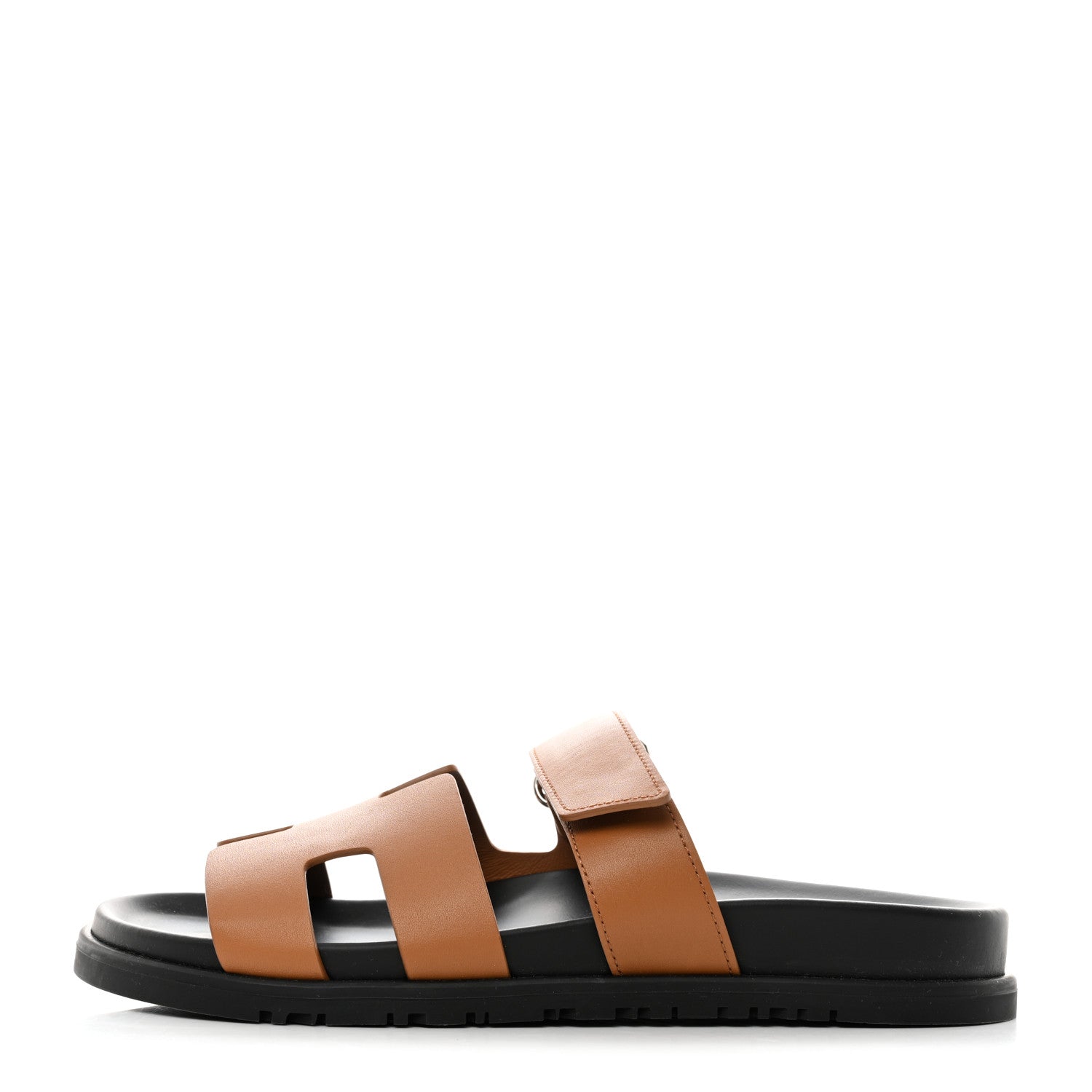 Hermes Calfskin Womens Chypre Sandals 38 Naturel 1 of 9