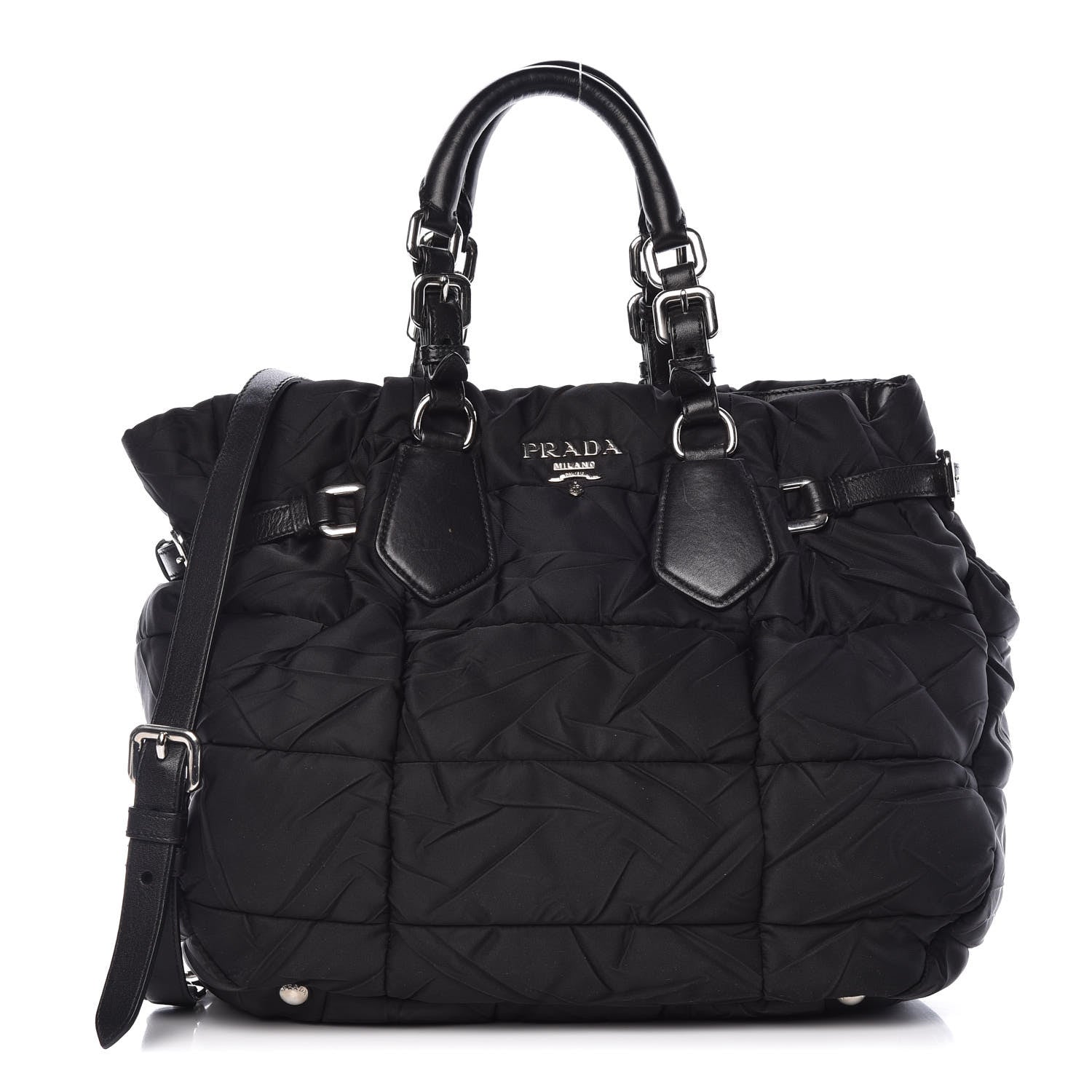 Prada Tessuto Nylon Quilted Tote Nero Black 1 of 13