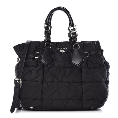Prada Tessuto Nylon Quilted Tote Nero Black 1 of 13