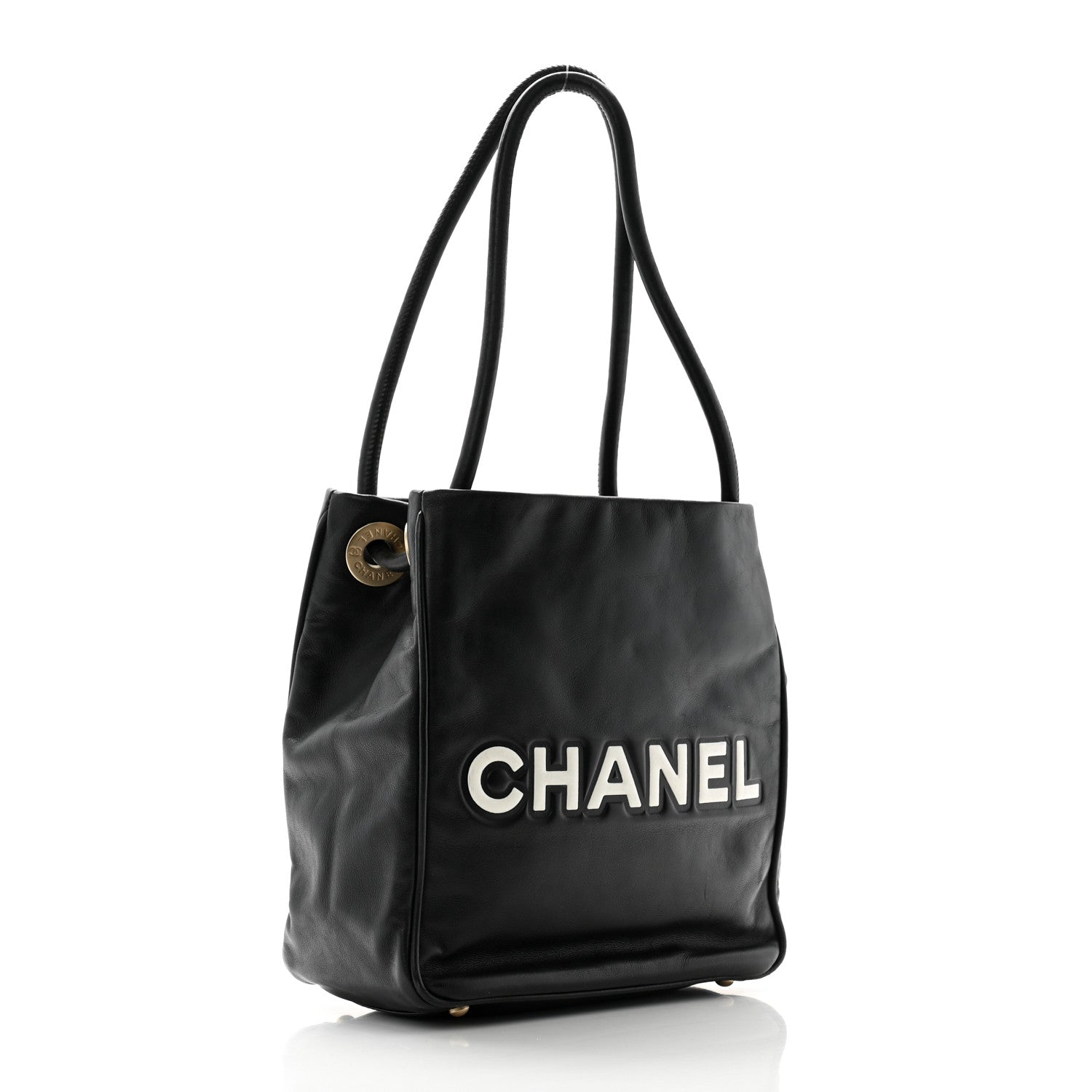 Chanel Lambskin Camellia Tote Black 3 of 12