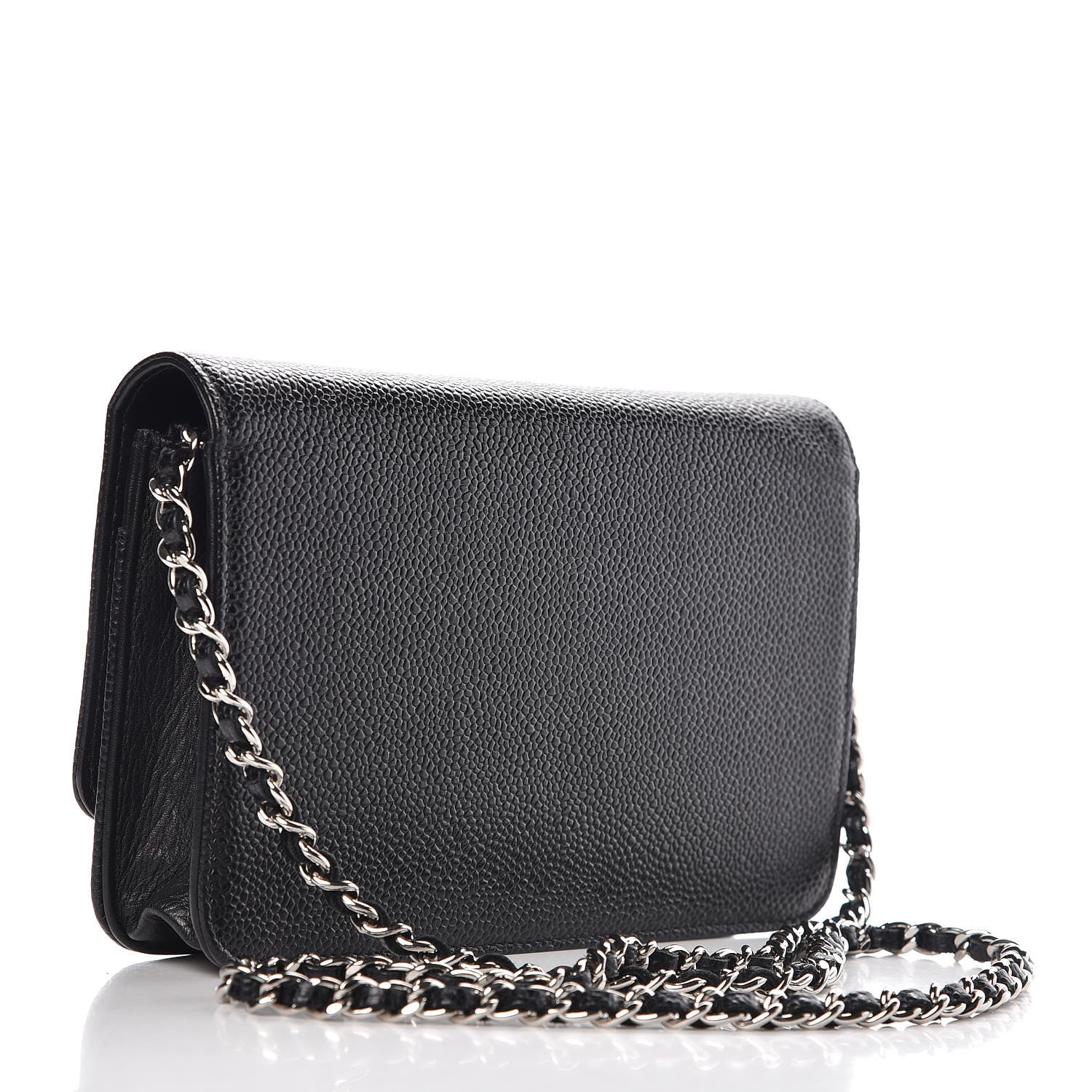 Chanel Caviar Timeless CC Wallet On Chain WOC Black 3 of 9