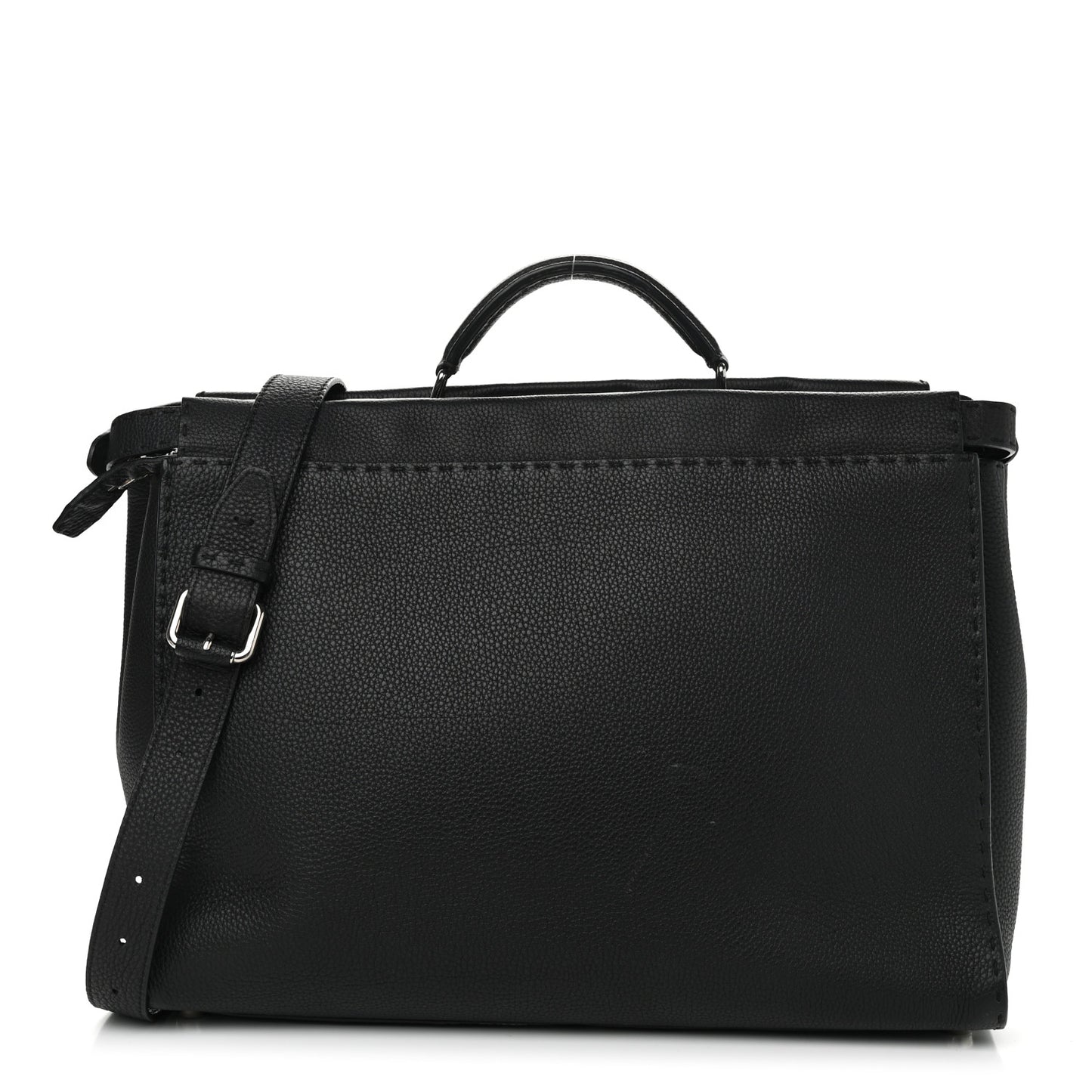 Cuoio Romano Selleria Large Mens Peekaboo Iconic Essential Satchel Black