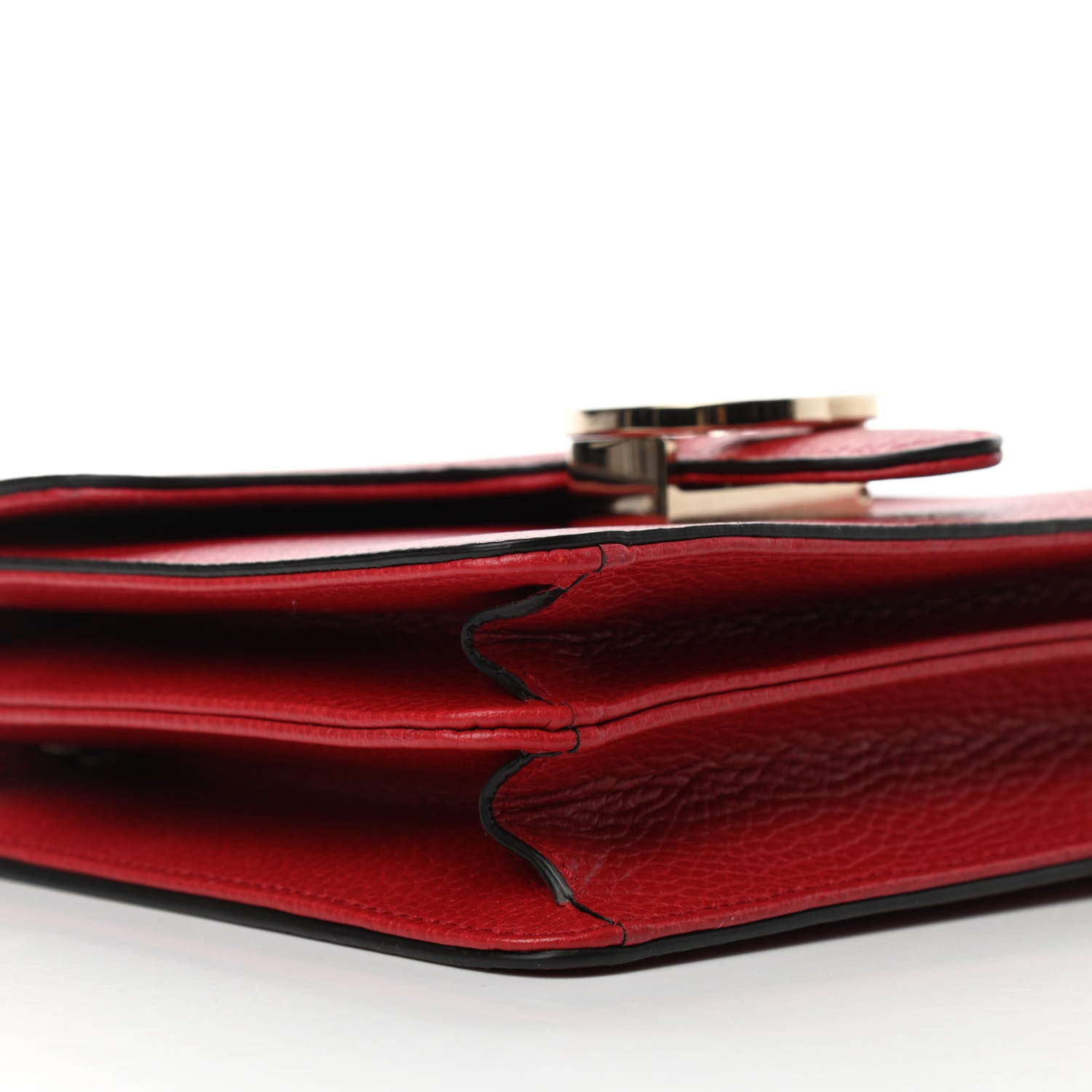 Gucci Dollar Calfskin Small Interlocking G Shoulder Bag Red 9 of 10