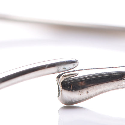 Tiffany Sterling Silver Small Elsa Peretti Open Heart Hoop Earrings 3 of 5