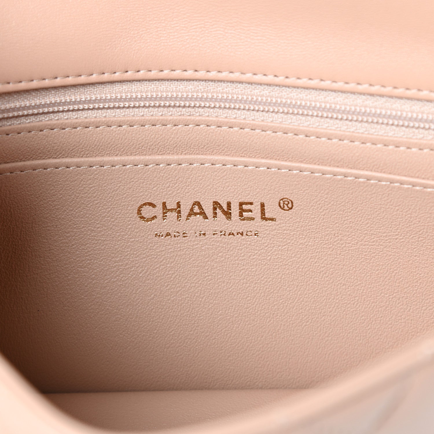 Chanel Lambskin Quilted Mini Top Handle Rectangular Flap Beige 6 of 11