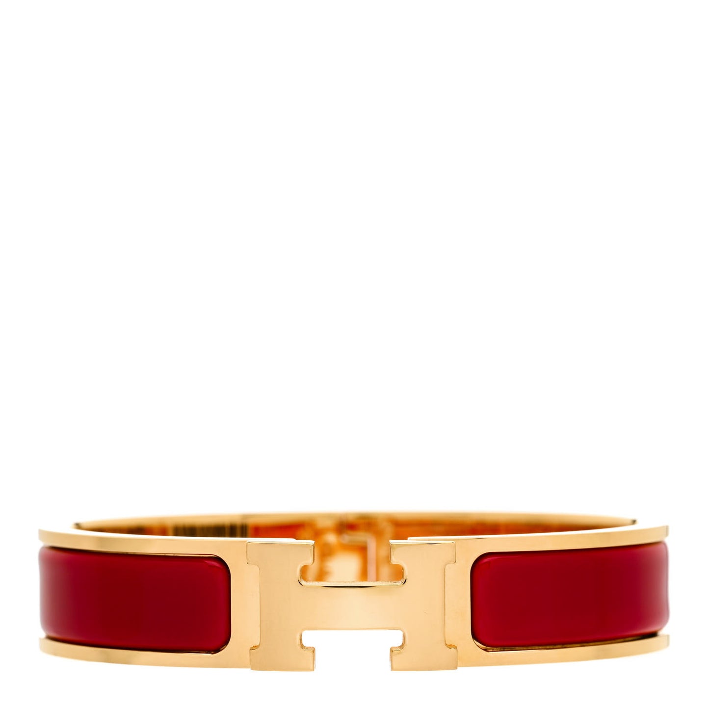Enamel Narrow Clic Clac H Bracelet PM Rouge