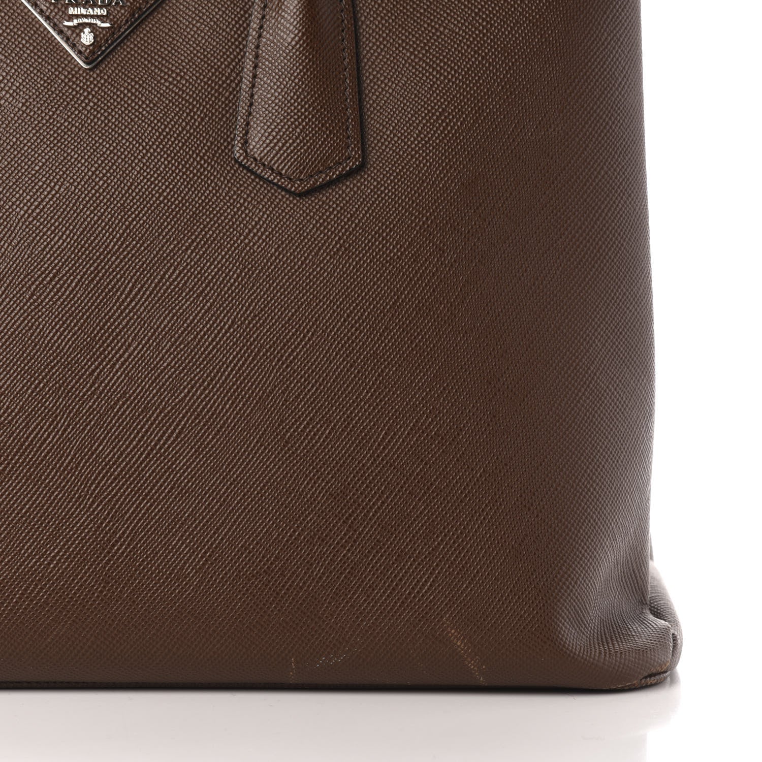 Prada Saffiano Cuir Twin Tote Cacao 12 of 15