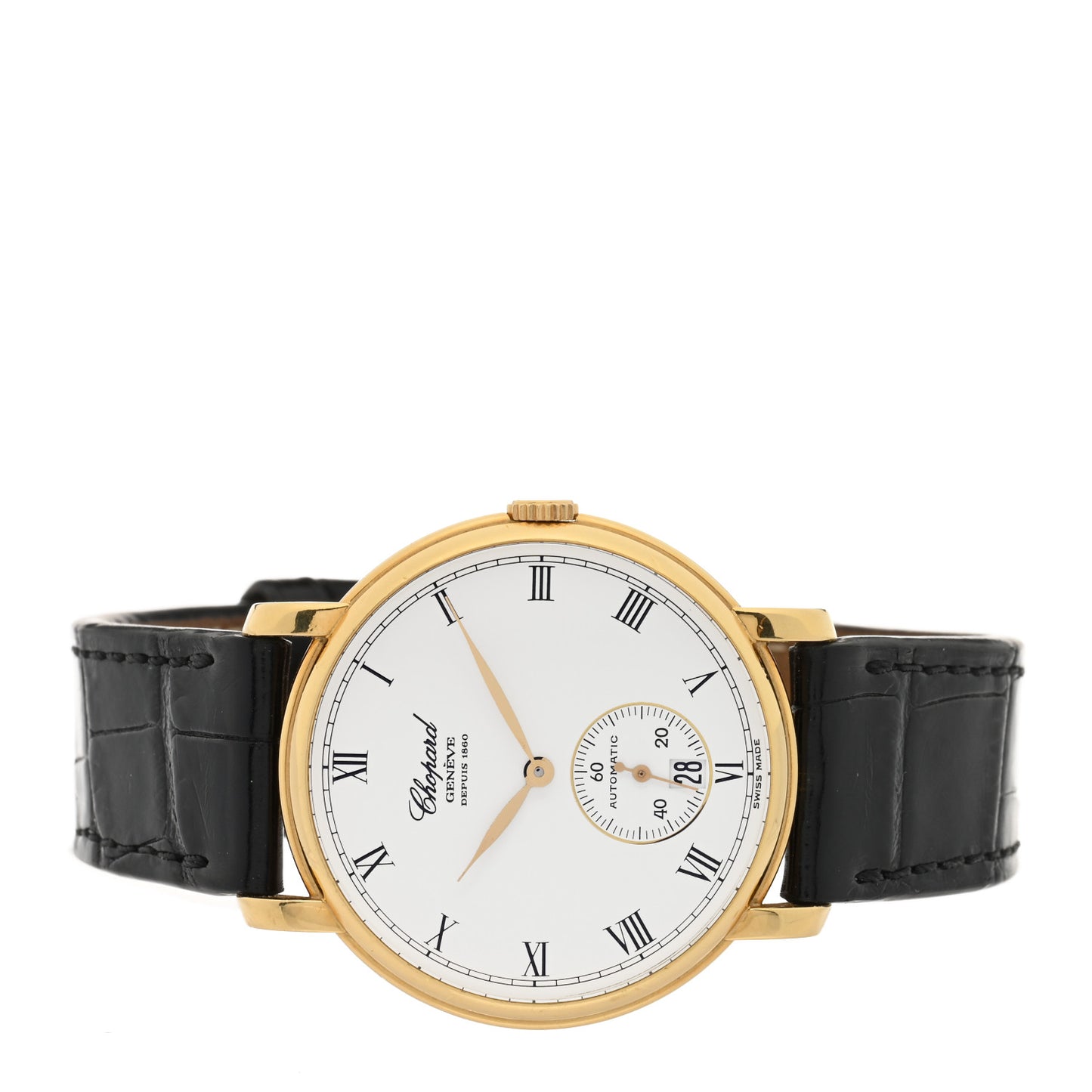 18K Yellow Gold Alligator 36mm Les Classique Automatic Watch