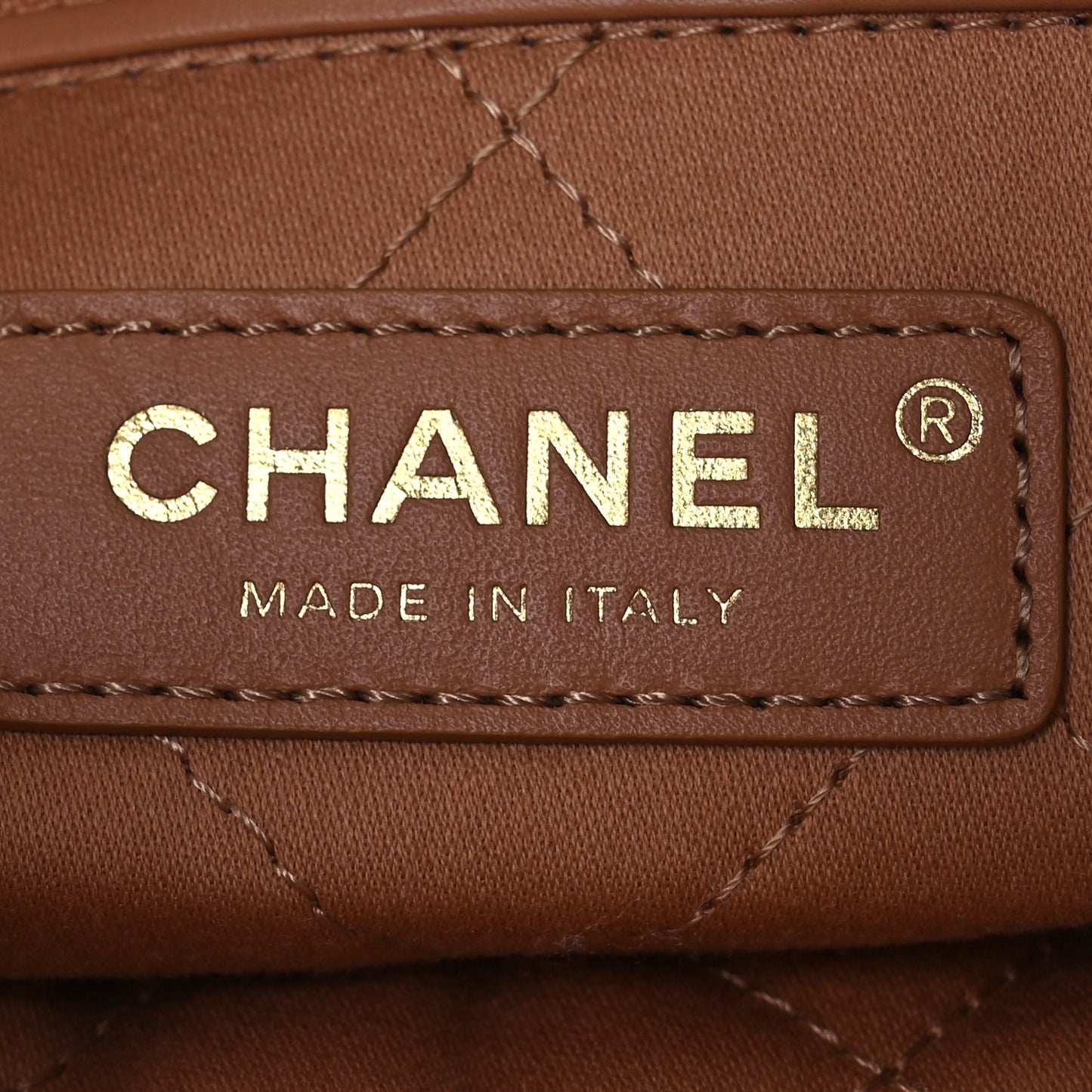 Shiny Calfskin Quilted Small Chanel 22 Beige
