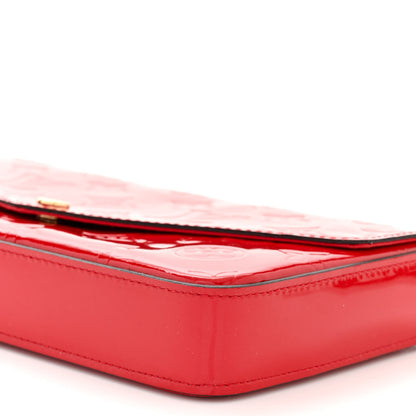 Louis Vuitton Vernis Felicie Pochette Chain Wallet Cherry 10 of 13